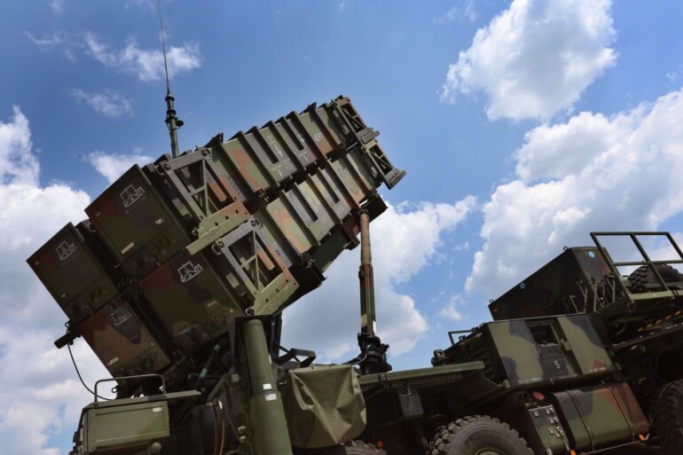 Startgerät des Flugabwehrraketensystems Patriot der Bundeswehr.