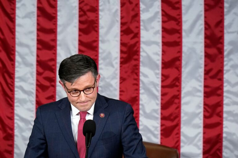 Mike Johnson ist der Vorsitzende des US-Repräsentantenhauses.