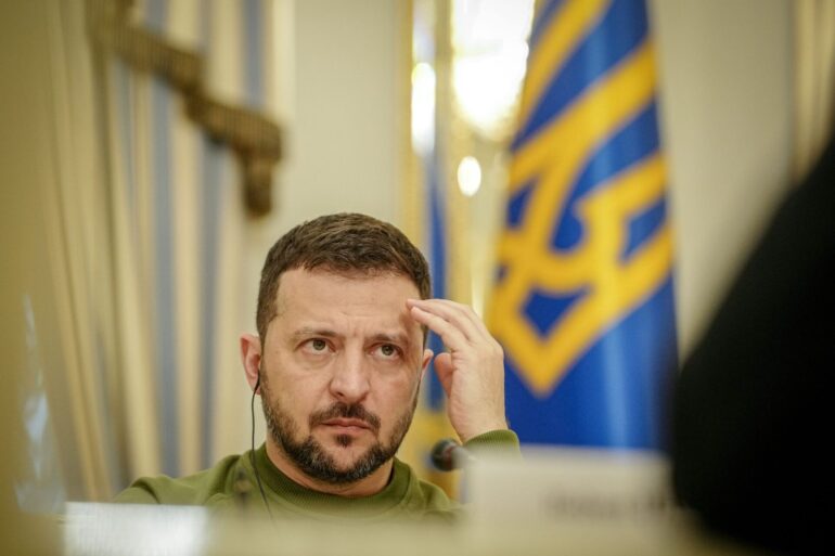 Der Präsident der Ukraine: Wolodymyr Selenskyj.