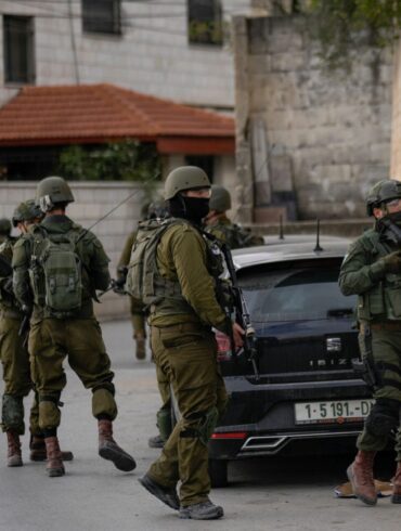 Israelische Soldaten während einer Militäroperation im Westjordanland.