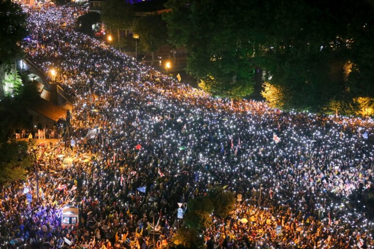 Proteste in Georgien gegen das «russische Gesetz».