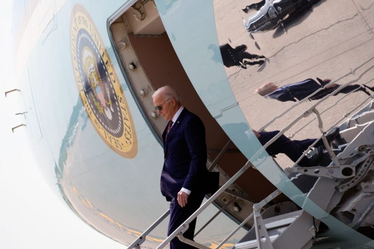 Die Bedrohung, die von einer zweiten Amtszeit Trumps ausgehe, sei größer als während seiner ersten Präsidentschaft, sagt Biden.
