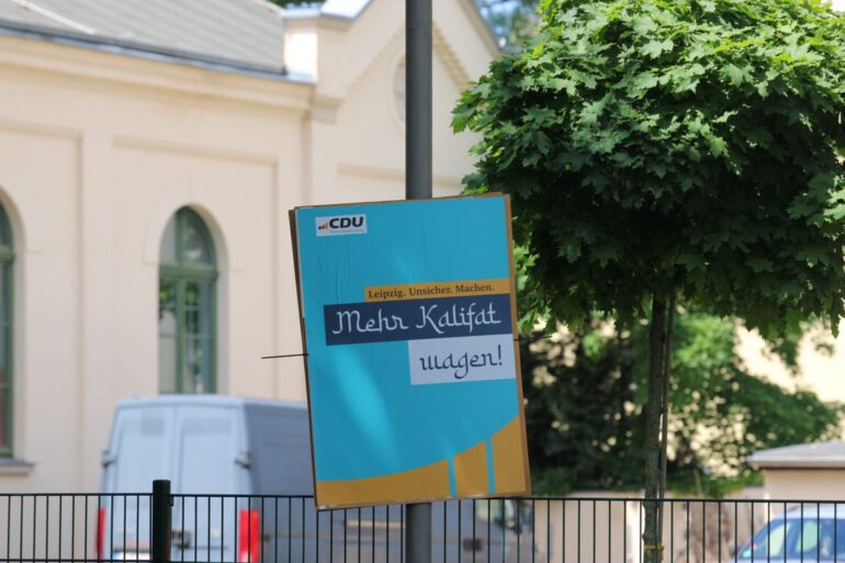 Fake: Ein gefälschtes Wahlplakat der CDU:
