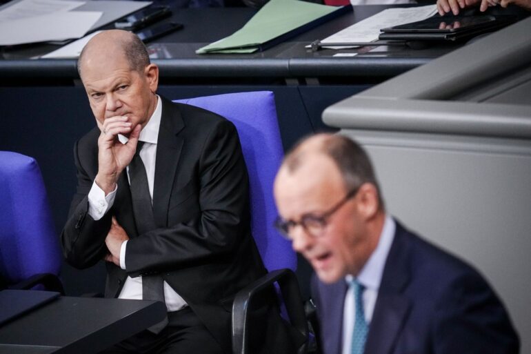 Vertrauliche Gespräche im Kanzleramt: CDU-Vorsitzender Friedrich Merz traf sich mit Bundeskanzler Olaf Scholz. (Archivfoto)