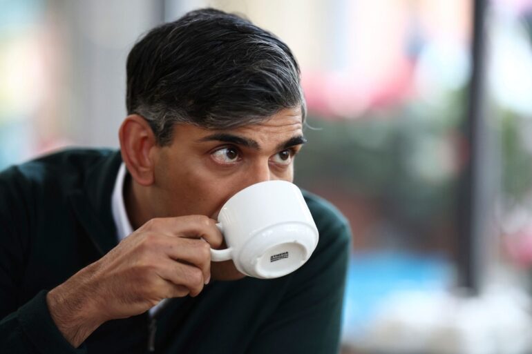 Will mit Steuererleichterungen seinen bisher misslungenen Wahlkampf retten: Rishi Sunak.