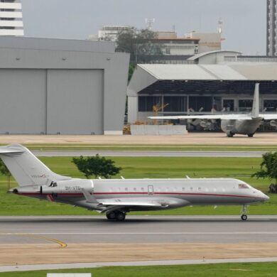 In diesem Flugzeug wurde Julian Assange vermutet.