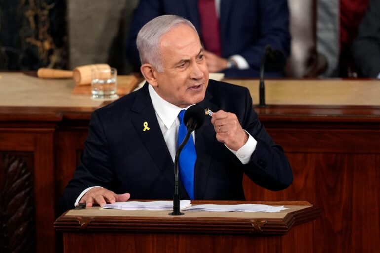 Netanjahu sagt im US-Kongress, Israel habe viel getan, um palästinensische Zivilisten aus der Gefahrenzone zu bringen und zu schützen.