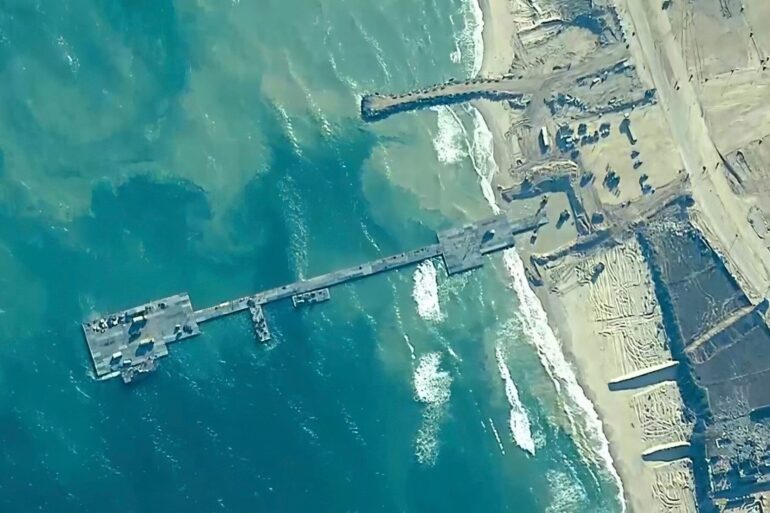 Nun stillgelegt: Der Pier vor dem Gazastreifen.