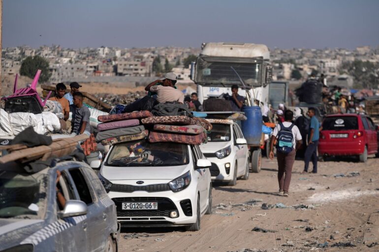 Palästinenser im Gazastreifen auf der Flucht (Archivbild)