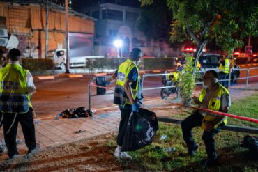 Ort einer Explosion in Tel Aviv.