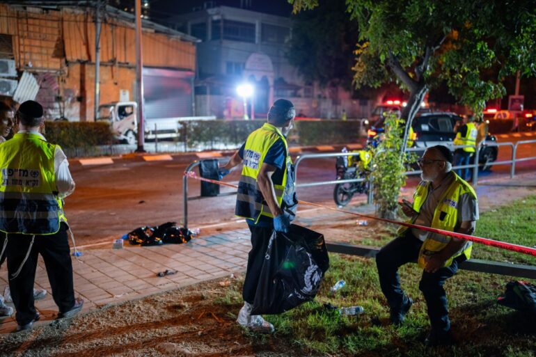 Ort einer Explosion in Tel Aviv.
