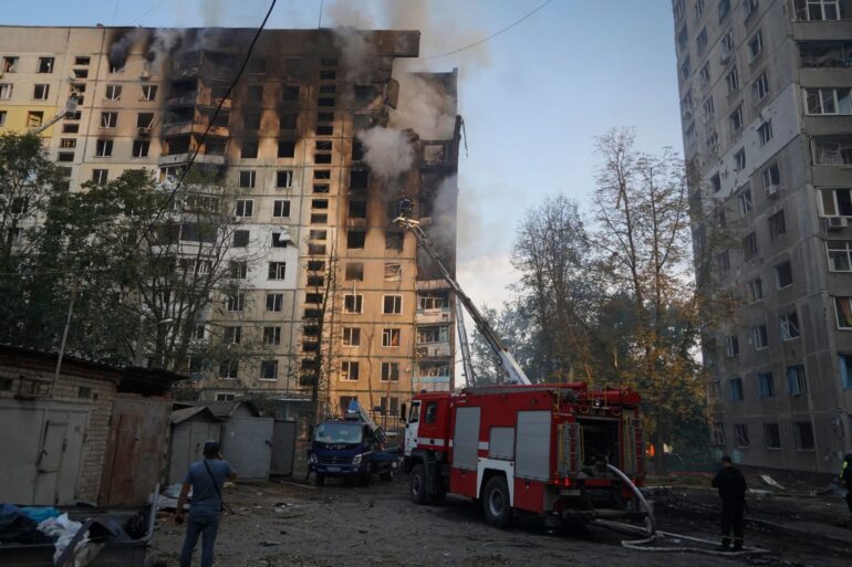Die ostukrainische Stadt Charkiw in der Nähe der russischen Grenze ist immer wieder Ziel Moskauer Luftangriffe.