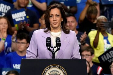 Kamala Harris bei einem Wahlkampfauftritt in Las Vegas.