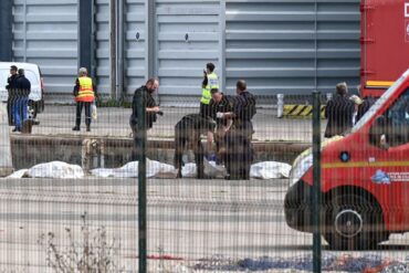 Die Einsatzkräfte sind mit einem Großaufgebot vor Ort.