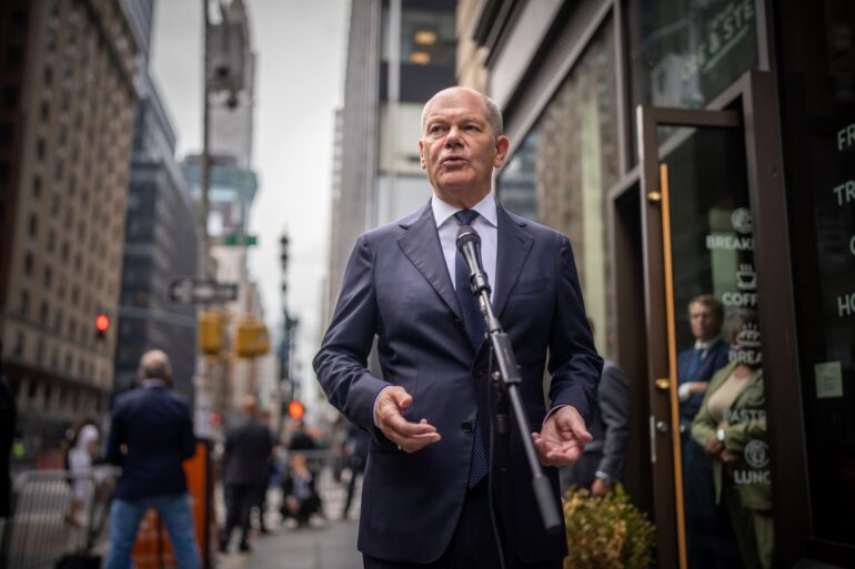 Die jüngste Landtagswahl verfolgte Scholz aus New York. (Archivbild)