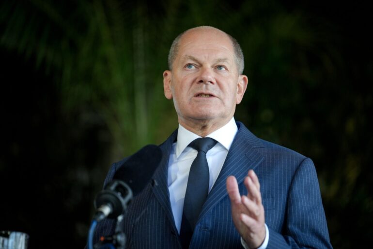 Scholz zeigt sich in Sachen K-Frage unbeirrt.