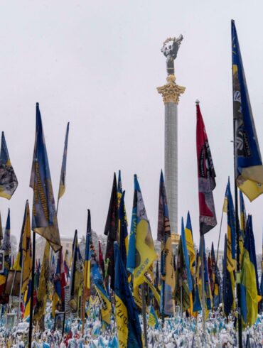 Gedenken an gefallene Ukrainer. (Archivbild)