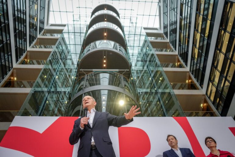 Trotz großem Rückstands auf die Union gibt sich Scholz für die Wahl am 23. Februar zuversichtlich.