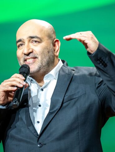 Mit einer emotionalen Rede verabschiedete sich Omid Nouripour als Grünen-Vorsitzender.