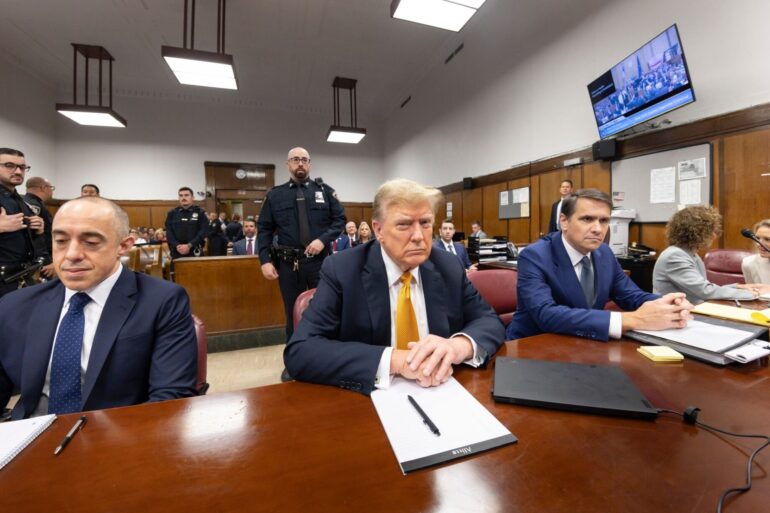 Donald Trump vor Gericht in Manhattan im Mai.