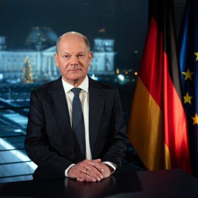 Kanzler Olaf Scholz: «Kraft entsteht aus Zusammenhalt.»