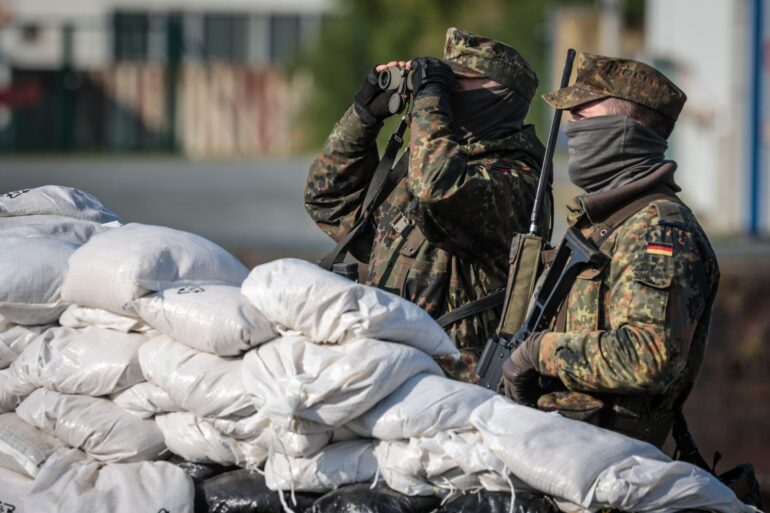 Heimatschützer bei der Bundeswehr-Übung «Fishtown Guard 2024»