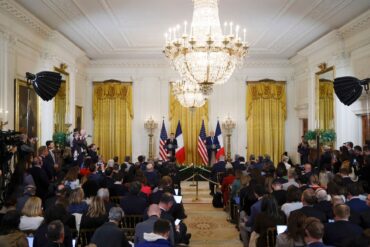 US-Präsident Trump empfing seinen französischen Amtskollegen Macron im Weißen Haus.