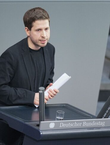 Kevin Kühnert bei seiner letzten Rede im Bundestag.