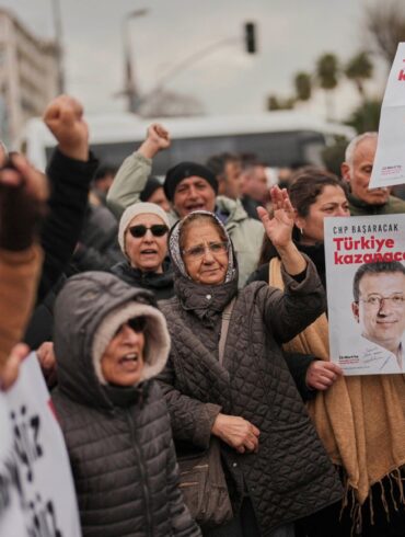 Protest gegen die Festnahme in Istanbul.