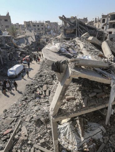 Zerstörte Gebäude östlich der Stadt Gaza.