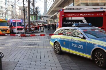 In der Innenstadt von Mannheim kam es an Rosenmontag zu einem großen Polizeieinsatz.