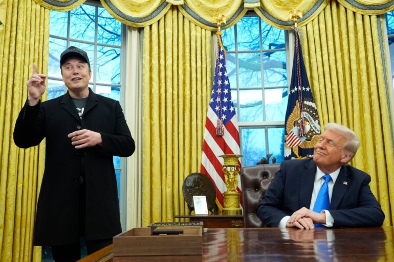 Noch im Februar demonstrierten Trump und Musk Eintracht im Weißen Haus. (Archivbild)