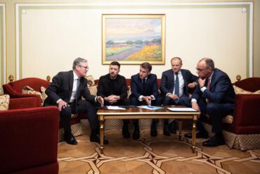 Mit Trump am Telefon: Fünf europäische Staatschefs in Kiew.