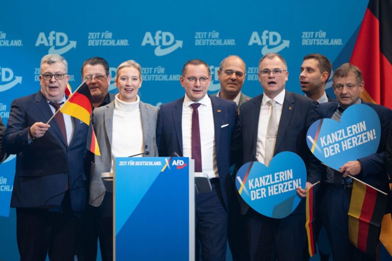 Auch die Reden beim Bundesparteitag in Riesa im vergangenen Januar flossen mit ein in die Bewertung durch den Verfassungsschutz. (Archivfoto)