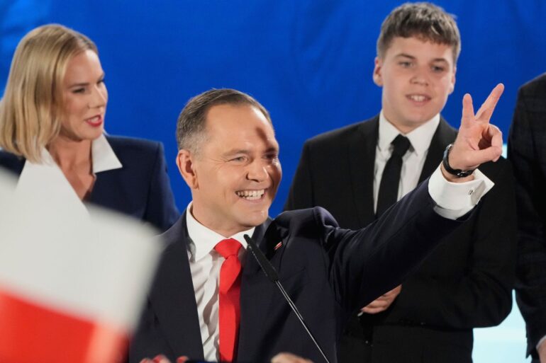 Der rechtskonservative polnische Präsidentschaftskandidat Karol Nawrocki zeigte sich siegessicher.
