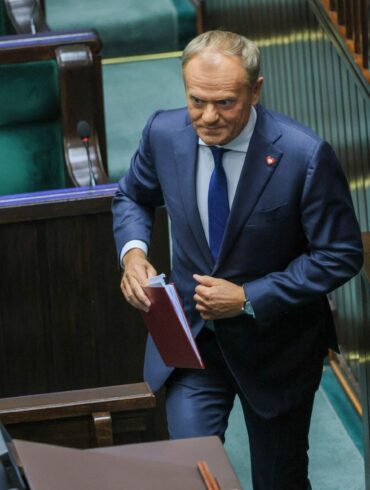Polens Ministerpräsident Donald Tusk hat eine Vertrauensabstimmung überstanden, (Foto aktuell)