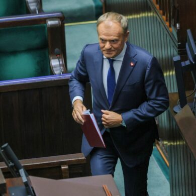 Polens Ministerpräsident Donald Tusk hat eine Vertrauensabstimmung überstanden, (Foto aktuell)