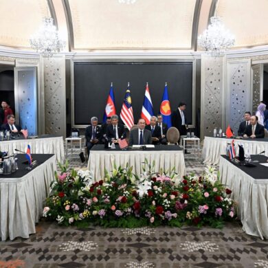 Das Treffen fand am Nachmittag in Malaysia statt.