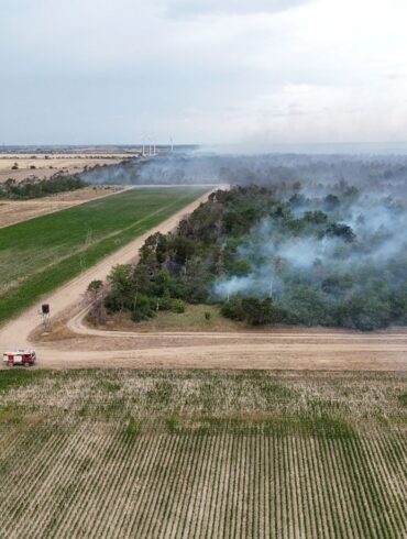 Wegen des Waldbrands in der Gohrischheide wurde Katastrophenalarm ausgelöst.