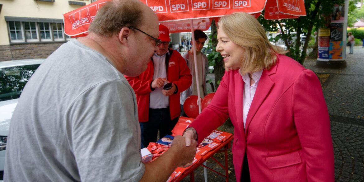 Parteichefin Bas ist in diesen Tagen überall in NRW unterwegs.