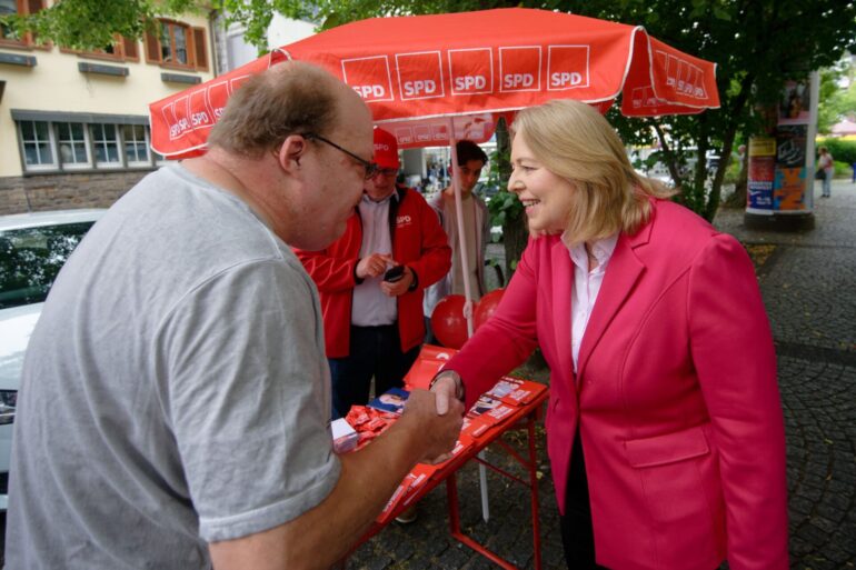 Parteichefin Bas ist in diesen Tagen überall in NRW unterwegs.