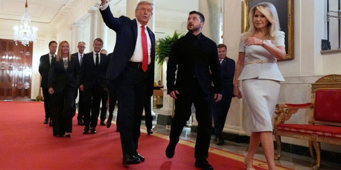 Trump sagt, er fand es «besser», wenn sich Selenskyj und Putin zunächst ohne ihn treffen.