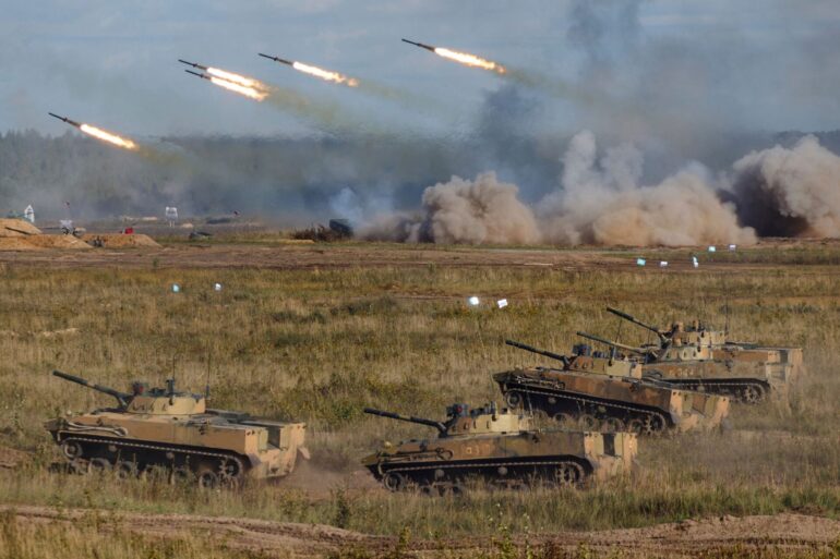 Am Sapad-Manöver 2021 waren 200 000 Soldaten aus Russland und Belarus beteiligt. (Archivbild)