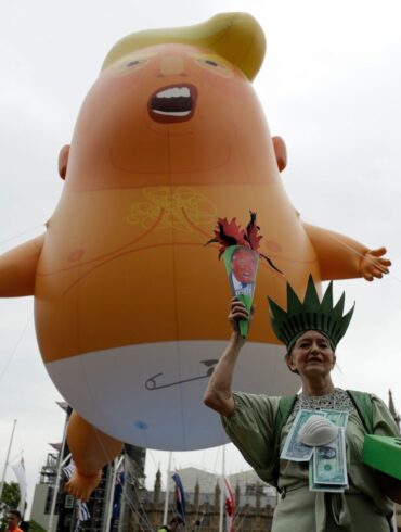Schon beim ersten Staatsbesuch Trumps gab es Proteste. (Archivbild)