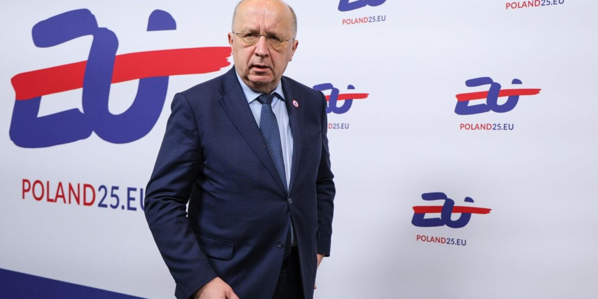 Treibt das Projekt für einen Drohnenwall voran: EU-Verteidigungskommissar Andrius Kubilius. (Archivbild)
