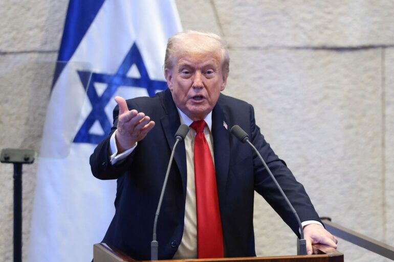 «Wir wollen nur in Frieden leben», sagte Donald Trump an die Adresse Teherans.