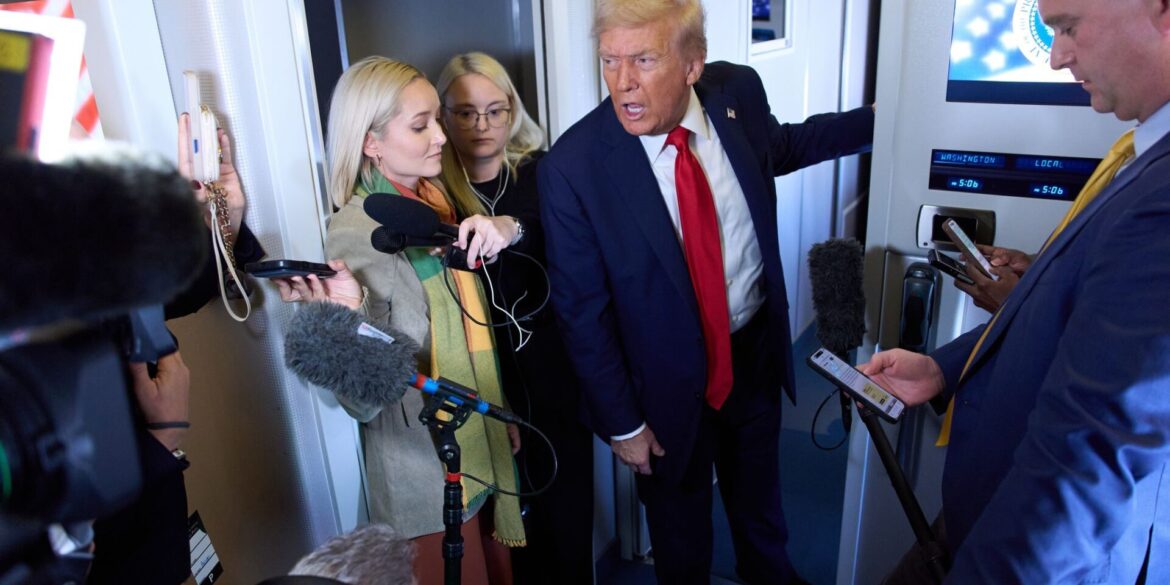 Präsident Trump ist auf dem Weg nach Israel.