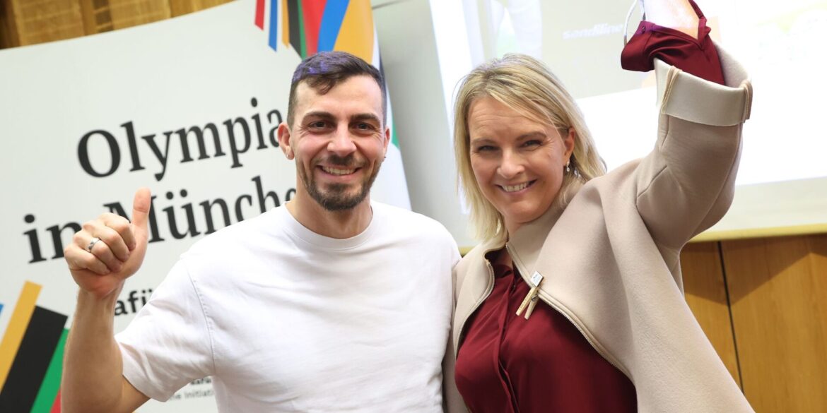 Kanute Sideris Tasiadis und Ex-Skirennfahrerin Hilde Gerg setzen auf Olympia in München.