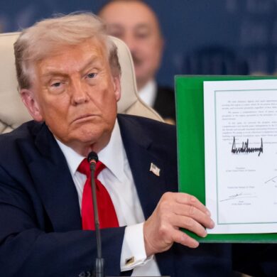 US-Präsident Trump zeigt ein gewisses Verständnis dafür, dass die Hamas im Gazastreifen Gegner hinrichtet. (Archivbild)