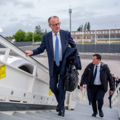 CDU-Chef Friedrich Merz steht vor seiner bislang längsten Auslandsreise als Bundeskanzler. (Archivbild)